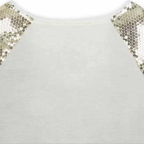 DISNEY SLEEPING BEAUTY BAMBI SEQUIN SLEEVE WOMEN’S TOP Sz L - Picture 7 of 8